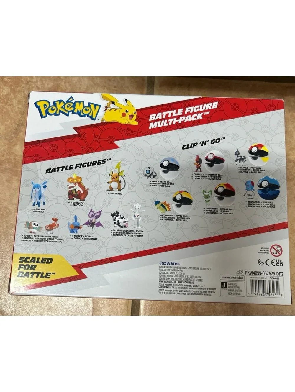 Pokémon Battle Figure Multi-Pack 6 Figures Pikachu Riolu Cleffa NEW